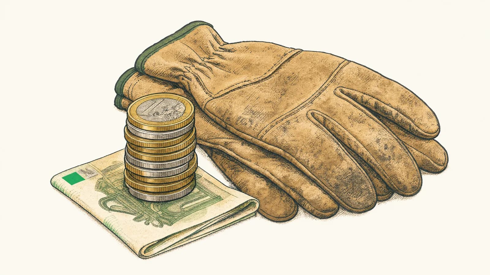 Illustration: übertariflicher, pünktlicher Lohn bei den Scheel-Gärten